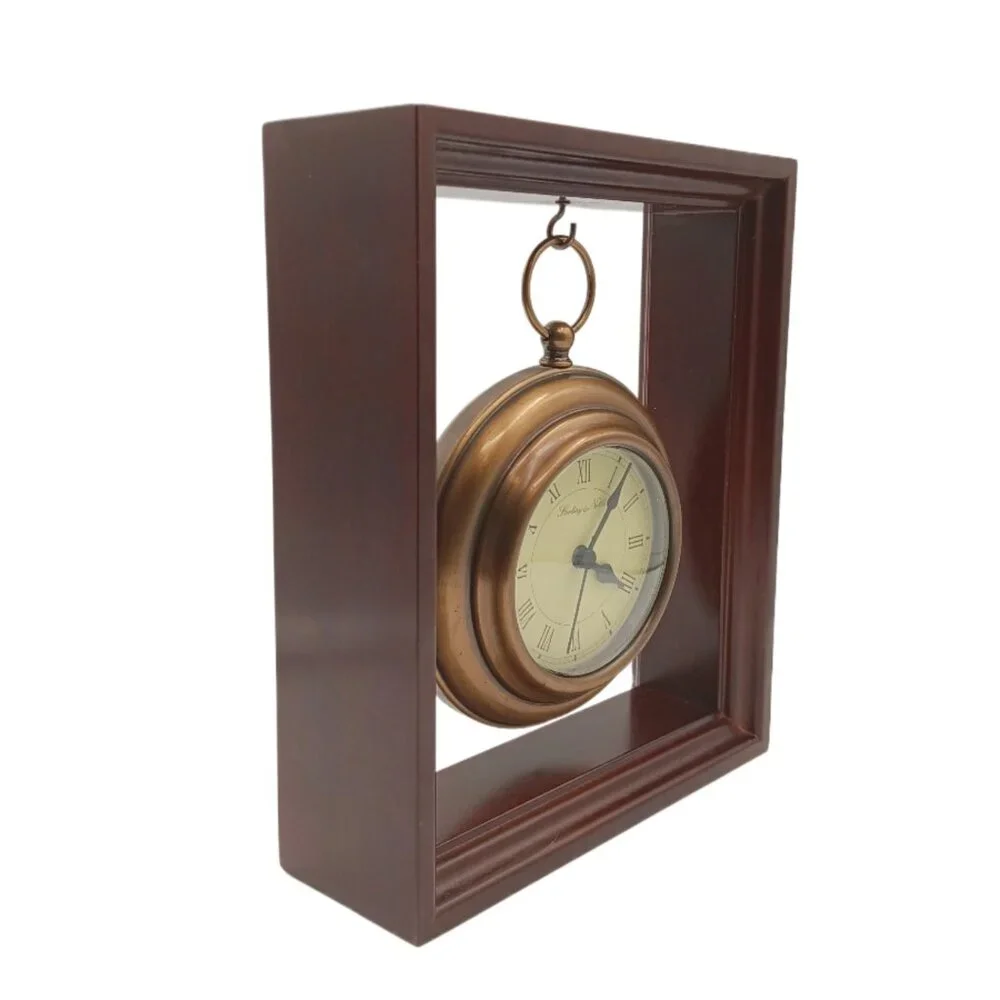 Sterling & Noble Pocket Watch Clock Vintage 90s Quartz Mantle Desk Not Working
